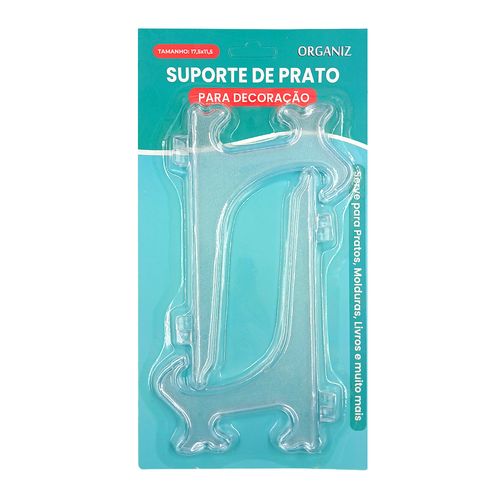 Suporte de Acrílico P/ Pratos 2 Peças em Plastico Kehome