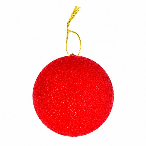 Bola Natalina Glitter 12cm em Plástico Fartex