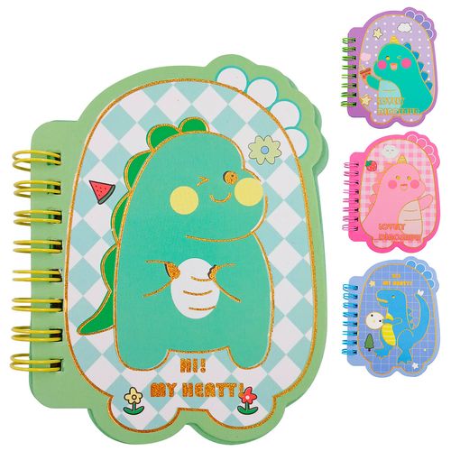 Caderno de Anotação Dinossauro 11x8,3cm em Papel Michael Judi