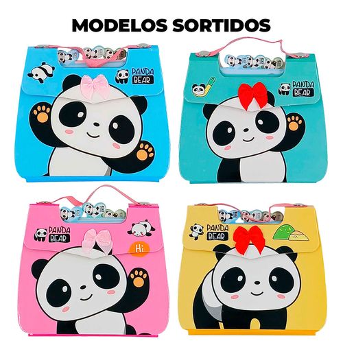 Bloco de Anotação Panda C/ Divisórias 10x11cm em Papel Megagift