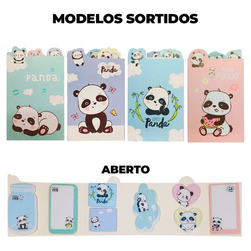 Bloco De Anotação Auto adesivo Panda Em Papel Livon
