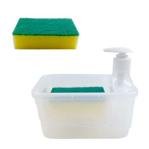 Kit Dispenser P/ Detergente 16,3x12,4x13,7cm em Plástico Interponte