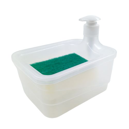 Kit Dispenser P/ Detergente 16,3x12,4x13,7cm em Plástico Interponte