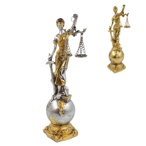 Dama da Justiça Decorativa 24cm em Resina Taimes