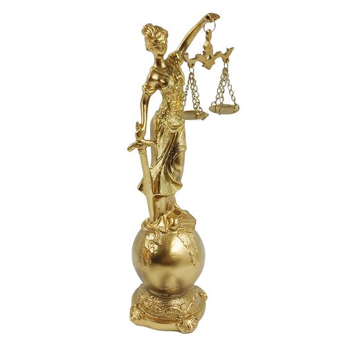 Dama da Justiça Decorativa 24cm em Resina Taimes