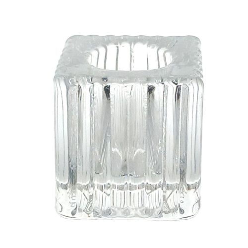 Castiçal Decorativo 4x4x4cm em Vidro Dcarte