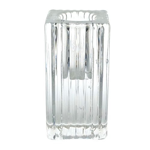 Castiçal Decorativo 4x4x7,8cm em Vidro Dcarte