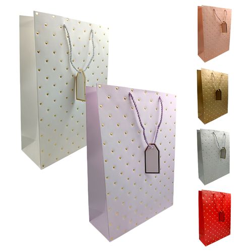 Sacola P/ Presente Coração 42x12cm em Papel Amigold