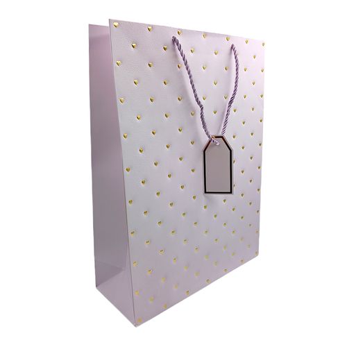 Sacola P/ Presente Coração 42x12cm em Papel Amigold