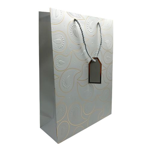 Sacola Paisley P/ Presente 42x12cm em Papel Amigold
