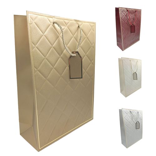 Sacola P/ Presente Diamante 42x12cm em Papel Amigold