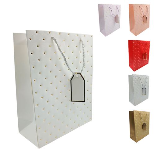 Sacola P/ Presente Coração 32x12cm em Papel Amigold