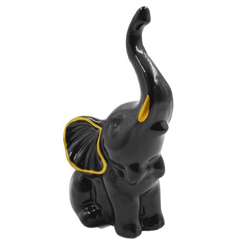 Estátua Elefante Decorativo 13cm em Porcelana Interponte