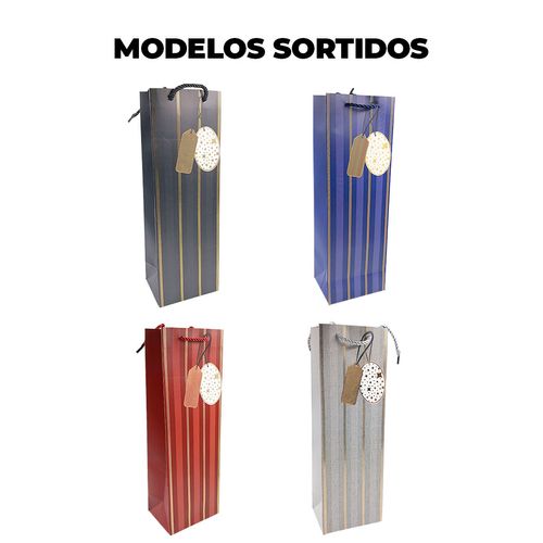 Sacola P/ Vinho 36x12x9cm em Papel FWB