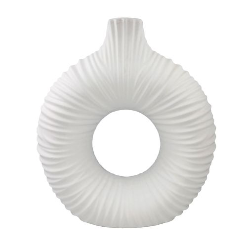 Vaso Decorativo 21x24,5x8cm em Porcelana Dcarte