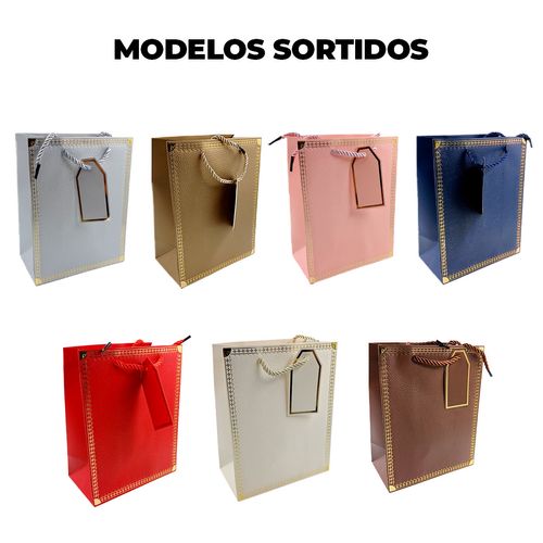 Sacola P/ Presente 23x18x10cm em Papel FWB