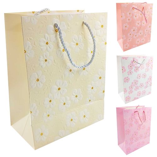Sacola P/ Presente Flor 18x23x10cm em Papel FWB