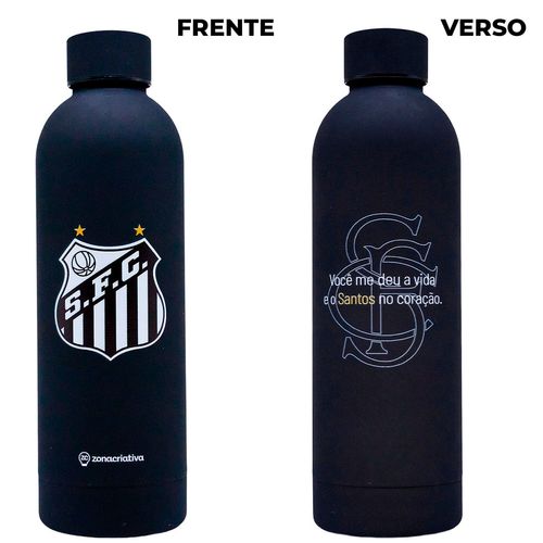 Garrafa Térmica Max Santos 500ml em Aço Inox Zona Criativa