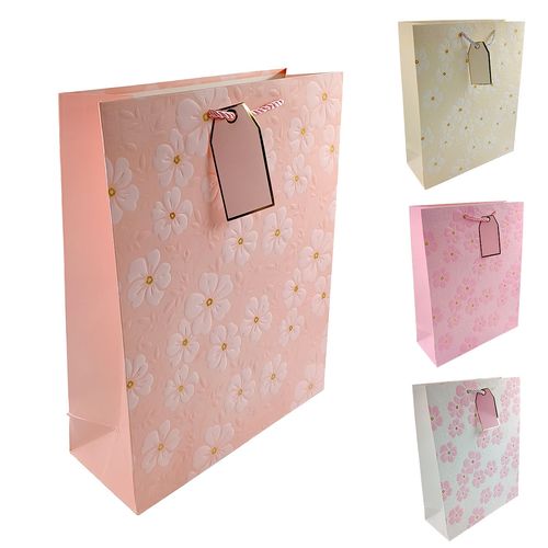 Sacola P/ Presente Flor 26x32x10cm em Papel FWB