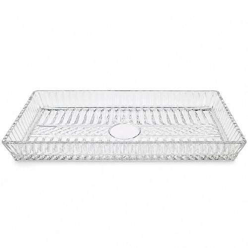 Bandeja Decorativa 27x14cm em Vidro Freecom