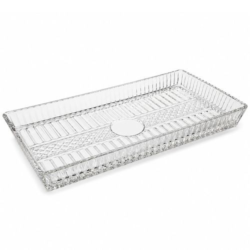 Bandeja Decorativa 27x14cm em Vidro Freecom