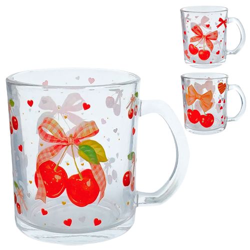 Caneca Laços 335ml em Vidro Amigold