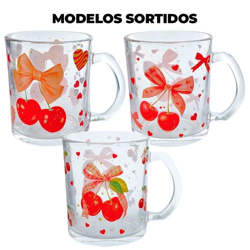 Caneca Laços 335ml em Vidro Amigold