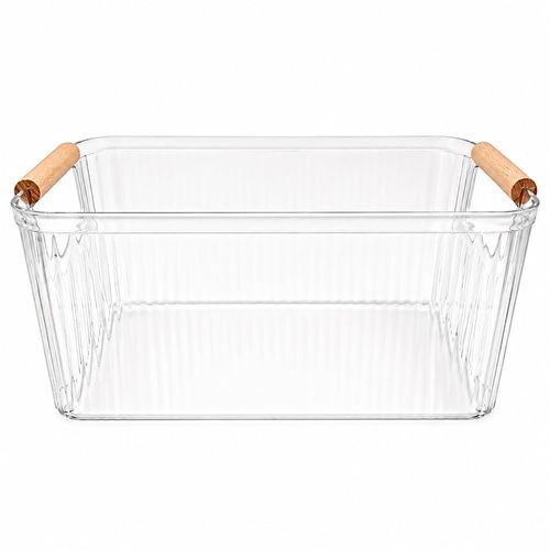 Organizador C/ Alça Bambu 28x18cm em Plástico Fu Xing