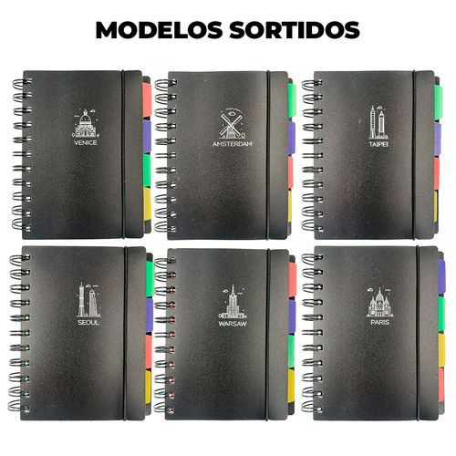 Caderno de Anotação C/ Divisórias 14,5x11,5cm em Papel Michael Judi