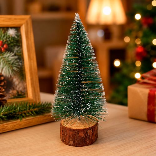 Mini Árvore De Natal Neve 15cm em Plástico Livon