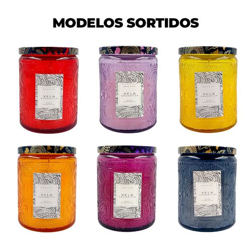 Vela Aromática Luxo 9x7cm em Vidro Livon