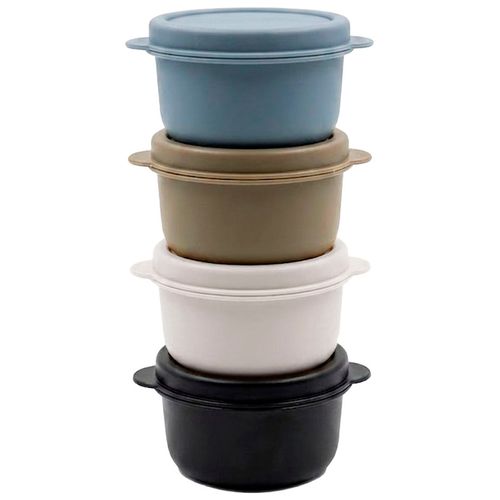 Jogo de Mini Potes Herméticos 4 Peças 40ml em Plástico Livon