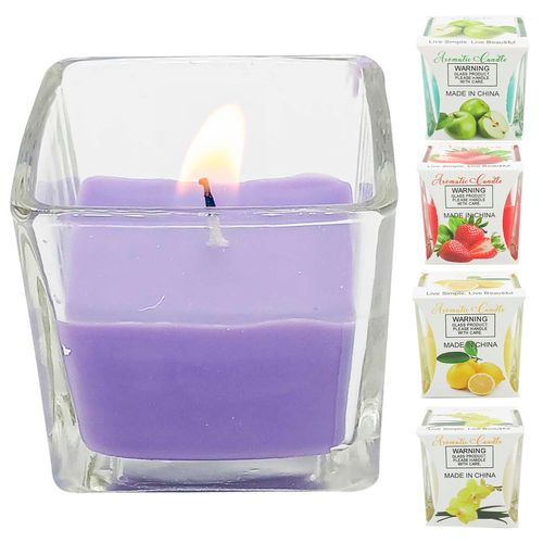 Vela Aromática Decorativa 5x5cm em Vidro Livon
