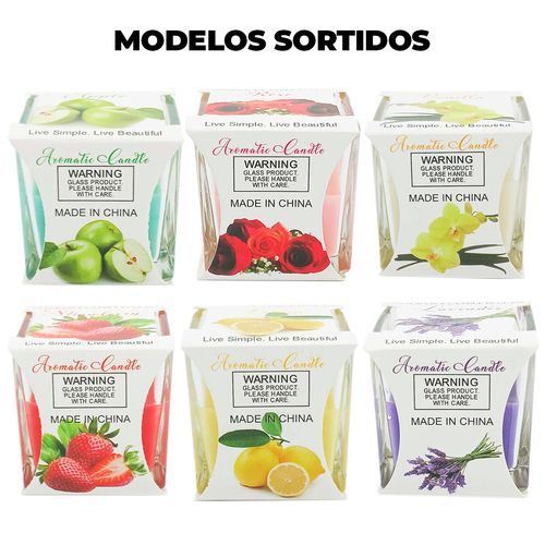 Vela Aromática Decorativa 5x5cm em Vidro Livon