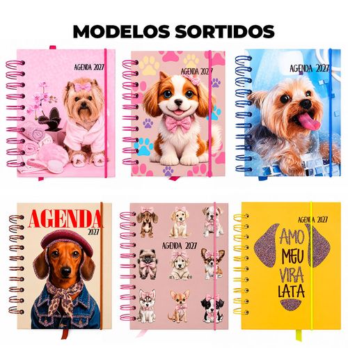 Agenda Cachorrinhos 2027 10,4x14,1cm em Papel Interponte