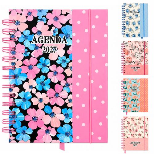 Agenda Flores 2027 18,5x13cm em Papel Interponte