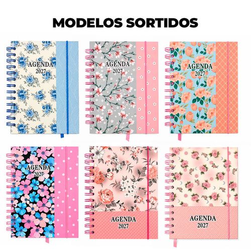 Agenda Flores 2027 18,5x13cm em Papel Interponte