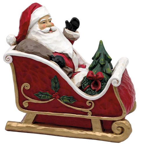Trenó de Natal Decorativo 14x8cm em Ceramica Fartex