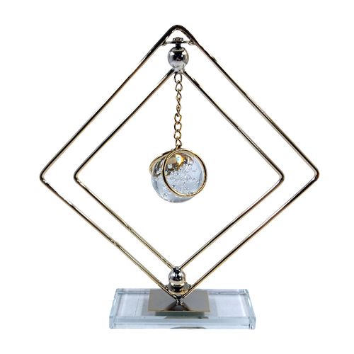Escultura Decorativa Bola 24x22x4cm em Metal Grace