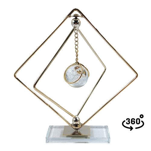 Escultura Decorativa Bola 24x22x4cm em Metal Grace