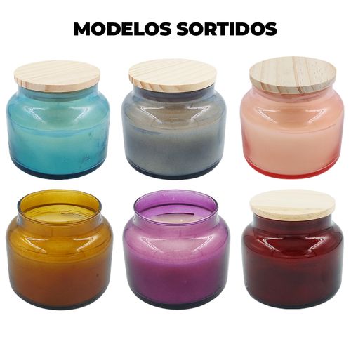 Vela Aromática C/ Suporte 9x8cm em Vidro Livon