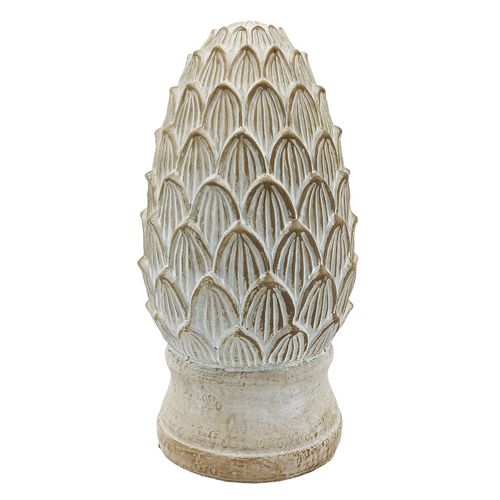 Escultura Pinha Decorativa 25cm em Cimento Mai Home