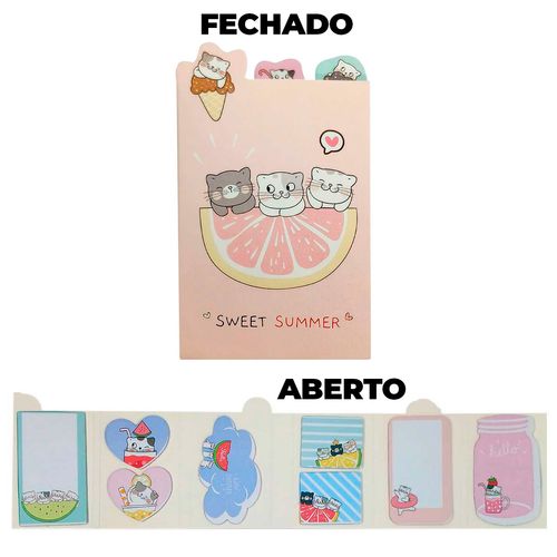 Bloco De Anotação Auto adesivo Gatinhos Em Papel Livon