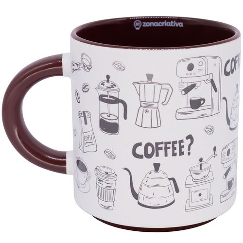 Caneca Café 500ml em Cerâmica Zona Criativa
