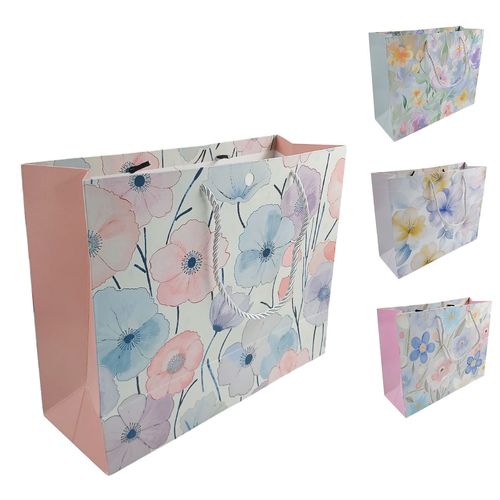 Sacola P/ Presente Floral  32x25x11,5cm em Papel Livon