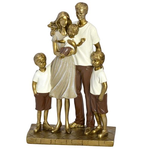 Família Decorativa 25x17cm em Resina Mabruk