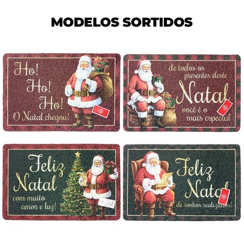 Tapete Capacho Natalino 38x58cm em PVC Multiart