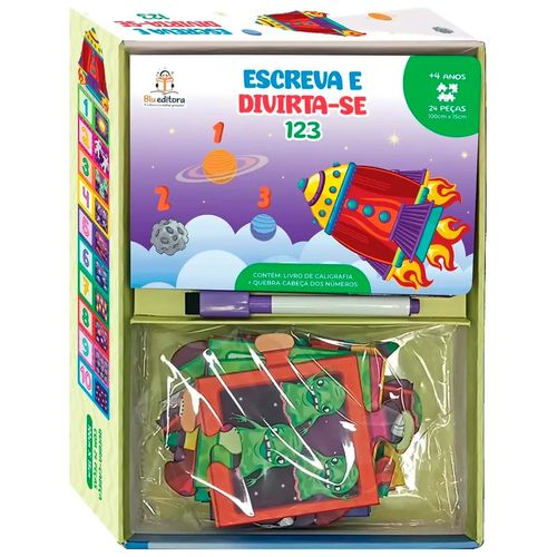 Livro Infantil Escreva e Divirta-se 24x17cm em Papel Blu Editora