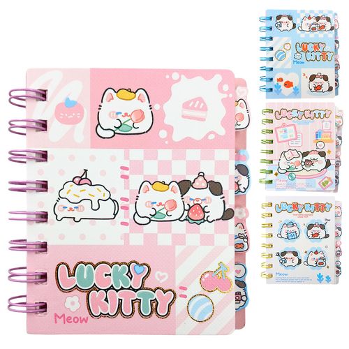 Mini Caderno Lucky Kitty 11x8,5cm em Papel Michael Judi