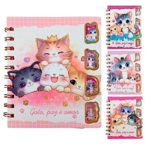 Bloco de Anotação Gatinhos 14,5x12cm em Papel Interponte